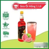 Siro Ổi Hồng SAFE KING 1 Lít Vua An Toàn, Hương Vị Đậm Đà, Vị Ngọt Tự Nhiên