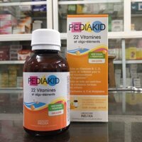 Siro Pediakid 22 Vitamines 125ml của Pháp bổ sung vitamin và khoáng chất cho trẻ