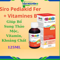 Siro Pediakid Fer + Vitamines B giúp bổ sung thảo mộc, Vitamin, khoảng chất (125ml)