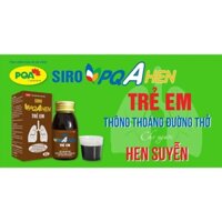 Siro PQA Hen Trẻ Em 60ml: ho, khò khè, khó thở do viêm phế quản, hen phế quản.