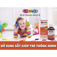 Siro Sắt Và Vitamin B Cho Bé Pediakid Fer + Vitamines B Giúp Bổ Máu, Giảm Mệt Mỏi, Tăng Hấp Thu 125ml