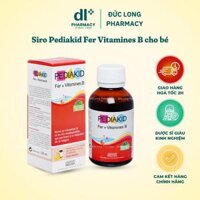 Siro sắt và vitamin B Pediakid Fer + Vitamines B, Pháp - Hỗ trợ ăn ngon, cho trẻ từ 6th - Chai 125ml