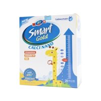 Siro Smart Gold Calci Nano bổ sung canxi, hỗ trợ phát triển xương và răng, giảm nguy cơ loãng xương - Hộp 20 ống x 10ml