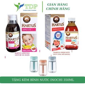 Siro tăng cường sức đề kháng, hỗ trợ miễn dịch cho trẻ từ 4 tháng tuổi Hartus Immunity