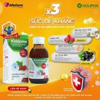 Siro Tăng Sức Đề Kháng Kiddome Cho Trẻ Em, Bổ Sung Kẽm Và Thảo Dược Củng Cố Hệ Miễn Dịch, Hỗ Trợ Giảm Ho. Chai 100ml