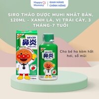 Siro thảo dược Muhi Nhật Bản, 120ml (3M-7Y) - XANH LÁ, giảm sổ mũi, hắt hơi, dị ứng thời tiết, cảm cúm