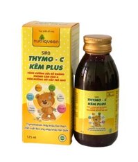 Siro Thymo - C kẽm plus - Tăng cường sức đề kháng, phòng cảm cúm, viêm đường hô hấp cho trẻ, chai 125ml