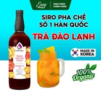 Siro Trà Đào Lạnh Pomona Peach Iced Tea Syrup Nguyên Liệu Pha Chế Hàn Quốc Chai Thủy Tinh 1 Lít