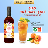 Siro Trà Đào Lạnh Pomona Peach Iced Tea Syrup Nguyên Liệu Pha Chế Hàn Quốc Chai Thủy Tinh 1 Lít