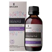 Siro trị cảm cúm Brauer Baby Child Cold & Flu của Úc cho trẻ từ 2 tuổi lọ 100ml