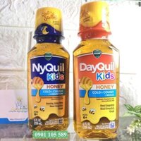 Siro trị cảm ho sốt trẻ em Vicks DayQuil NyQuil Kids Honey Cold & Cough
