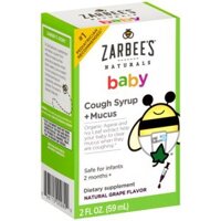 Siro trị ho tiêu đờm cho trẻ từ 2 tháng tuổi Zabee’s Naturals Cough Syrup + Mucus 59ml
