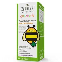 Siro trị ho Zarbee’s Naturals Children’s Cough Syrup+ Mucus của Mỹ cho trẻ từ 1 tuổi lọ 118ml