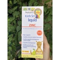 Siro Uống Bổ Sung Kẽm Cho Trẻ Nature's Way Kids Smart Liquid Zinc Tăng Cường Đề Kháng Hỗ Trợ Hệ Tiêu Hóa 200ml