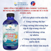 Siro Uống Children’s DHA Nordic Naturals Bổ Sung DHA, Dầu Cá Omega 3 Cho Bé Từ 1 Tuổi Vị Dâu (Mỹ)