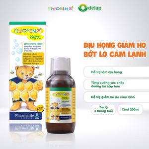 Siro Uống Fitobimbi Propoli 200ml Hỗ Trợ Giảm Ho Và Cảm Lạnh Cho Bé