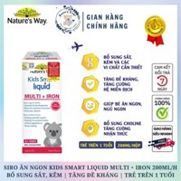 Siro Uống Nature's Way Kids Smart Liquid Multi + Iron Hỗ Trợ Nâng Cao Sức Đề Kháng Cho Trẻ 200ml