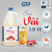 Siro Vải GTP - Chuyên kết hợp nhiều đồ uống Trà sữa, Trà trái cây, Cocktail, Mocktail - 1.9l