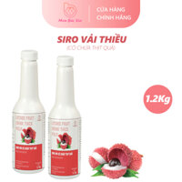 Siro Vải Thiều - Nước Ép Vải Thiều cô đặc đóng chai 1,2kg