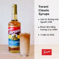 Siro Vị Caramen Muối Torani Salted Caramel Syrup 750ml Mỹ - Hương Vị Caramel Bơ Kèm Ít Vị Mặn