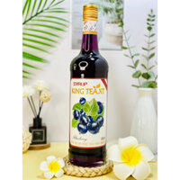 Siro Việt Quất Pha Chế(Syrup Blueberry) Kingtea.XT -Chai Thuỷ Tinh 800ml