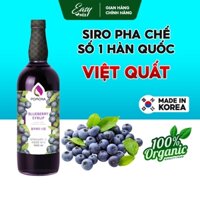 Siro Việt Quất Pomona Blueberry Syrup Nguyên Liệu Pha Chế Hàn Quốc Chai Thủy Tinh 1 Lít