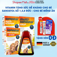 Siro vitamin tổng hợp Sanostol Đức số 1,3,6 cho bé biếng ăn chậm lớn hỗ trợ tăng sức đề kháng | ALIA