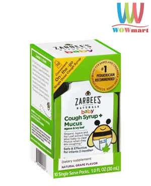Siro Zarbees Cough Syrup + Mucus - tiêu đờm 118ml