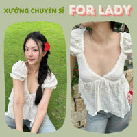 SISEN TOP - ÁO THUN XỐP TAY PHỒNG CỔ KHOÉT SÂU - XƯỞNG CHUYÊN SỈ FOR LADY