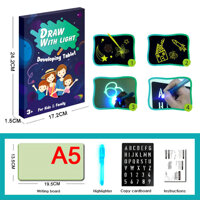 SISSI 1 Pc LED Dạ Quang Vẽ Graffiti Doodle Máy Tính Bảng Tiếng Anh Ma Thuật Vẽ Đồ Chơi