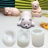 Siy 3D Hình Gấu Khuôn Silicon Xà Phòng Thạch Cao Làm Khuôn Fondant Kẹo Bánh Sô Cô La Trang Trí DIY Dụng Cụ Nướng Bánh