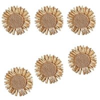 Siy 6 Chiếc Hoa Hướng Dương Theo Chủ Đề Khăn Ăn Nhẫn Handmade Khăn Ăn Phụ Kiện Cho Đám Cưới Và Lễ Hội Dịp