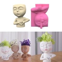 Siy Love Girl Hoa Khuôn Silicon Nhựa Epoxy Đúc Khuôn mọng nước