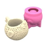 Siy Pufferfish Hình Khuôn Bê Tông Bình Khuôn Chất Liệu Silicon Cho Mọi dịp