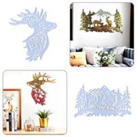 Siy Treo Tường Khuôn Nhựa Hình Nai Sừng Tấm Khuôn Silicon Hươu Nhựa Epoxy Khuôn