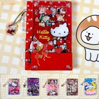 Siyuyan Kawaii Sanrio Hello Kitty A7 Sổ tay rời Acrylic Sáng tạo Kuromi My Melody Pochacco Có thể tháo rời Diy Notepad Quà tặng VN