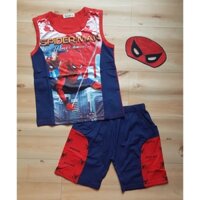 (SIZE 1-13)(9-32kg) BỘ SIÊU NHÂN 3D SPIDER MAN KÈM MẶT NẠ / KHẨU TRANG CHO BÉ TRAI