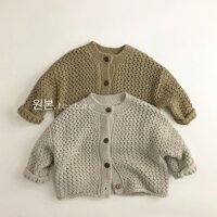 Size (10-30kg) Form to Áo khoác cardigan len xương cá cho bé trai bé gái dày dặn hàng loại 1 - Mtiny Queen