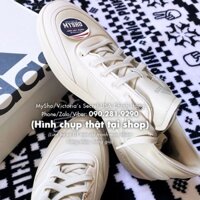 (size 10 - Hình thật) Giày sneaker nam Adidas, màu trắng kem dòng Court Revival - Hàng nhập USA
