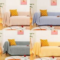 (SIZE 1M8)🍁Thảm phủ sofa, khăn trải bàn bàn dệt tua rua Vintage, khăn trải bàn bàn thời thượng sang trọng