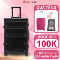 SIZE 20 INCH Vali kéo du lịch cao cấp chất liệu hợp kim nhôm nguyên khối nhập khẩu Hàn Quốc Tresette 2128 - Đen - 20