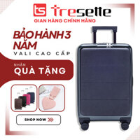 SIZE 20 INCH Vali khóa kéo nhập khẩu Hàn Quốc Tresette 0618 sọc ngang sang trọng - Ghi