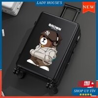 SIZE 20_ Vali Du Lịch Tay Kéo In Hình Dễ Thương Size Xách Tay Chất Liệu Nhựa PC+ABS