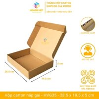 Size 28.5x19.5x5 cm - Combo 70 Thùng Hộp Carton Nắp Gài Trơn Đóng Hàng, Hộp Đóng Hàng Ship Cod - HVG35