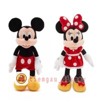 [Size 33cm] Set Gấu Bông Mickey and Minnie - Disney New Chính Hãng