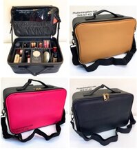 [Size 35cm] Cốp Túi Da Make Up 3 Màu Kèm Dây Đeo