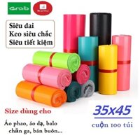 SIZE 35x45CM 100 Túi Đóng Gói Hàng Chuyển Phát Nhanh Gói Quần Áo Siêu Nhanh Siêu Dai Keo Dán Chắc