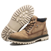 Size 38-47 Da bò giày martin nam plus boot cổ cao trắng giày nam cổ cao giày chính hãng dép nam bốt ghệt