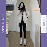 [Size 38- 90kg] Quần legging giữ nhiệt nữ vải nỉ lót lông cạp cao siêu ấm, loại đẹp - Hàng mới về