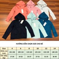 [Size 4 - 14y] Áo chống nắng 1 lớp Uni vải dư 5 màu cho bé